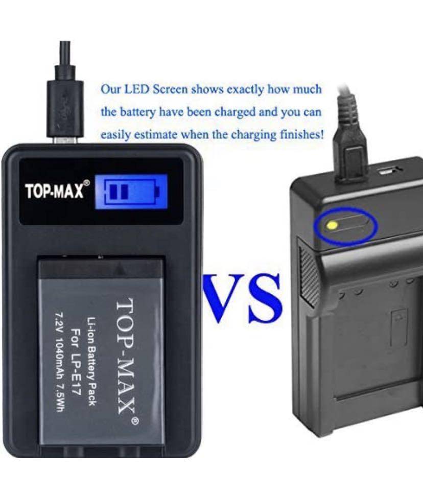 Y TOP-MAX® High Power LP-E17 Battery (2-Pack) + USB Charger for Canon EOS M3 750D 760D 8000D Kiss X8i Rebel T6i T6s Digital SLR Cameras62863835427329112