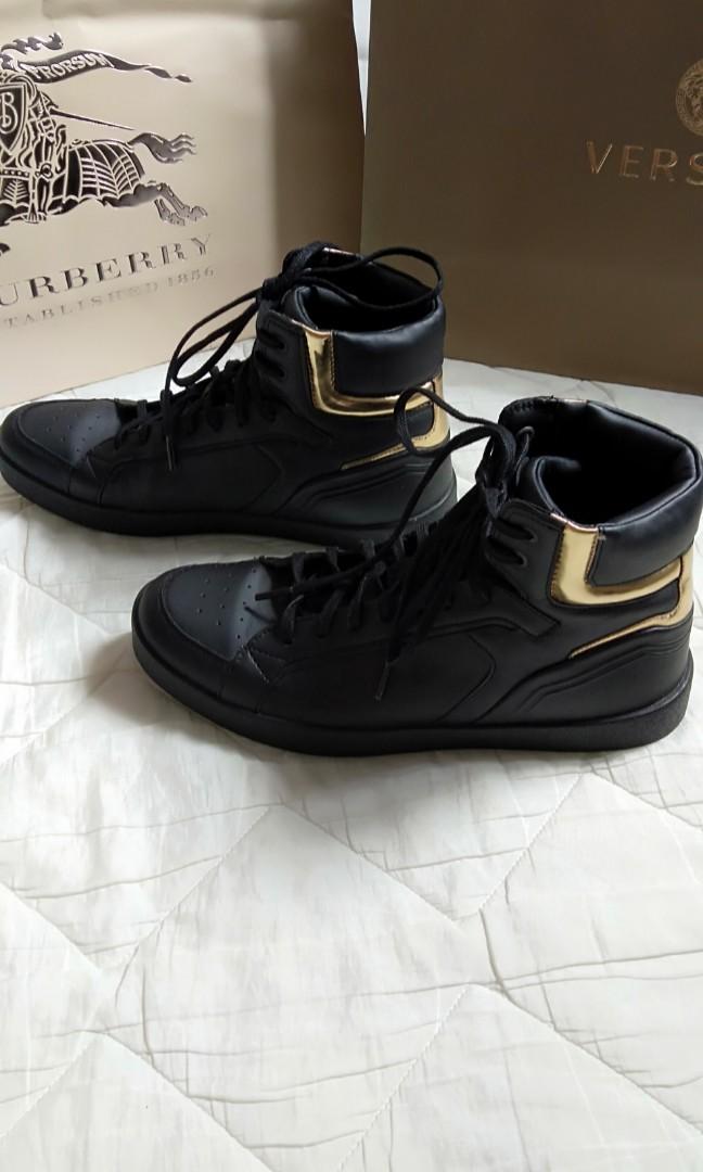 zara black high top sneakers