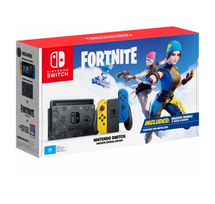 可預訂 11月頭發售 Nintendo Switch Fortnite Console特別版主機連手掣 澳洲插頭 需自行更換插頭 澳洲代購全新1手 過數後即預訂 不議價 遊戲機 遊戲機器材