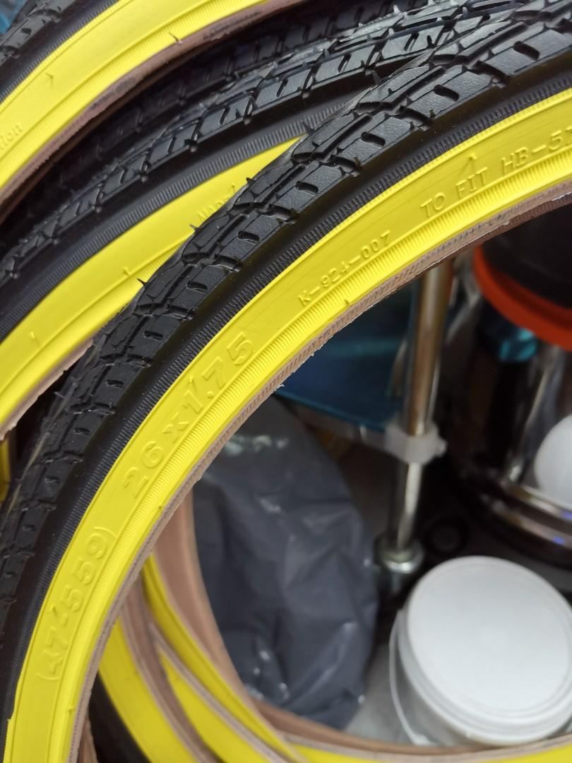 Yellow sidewall cheap bike tires