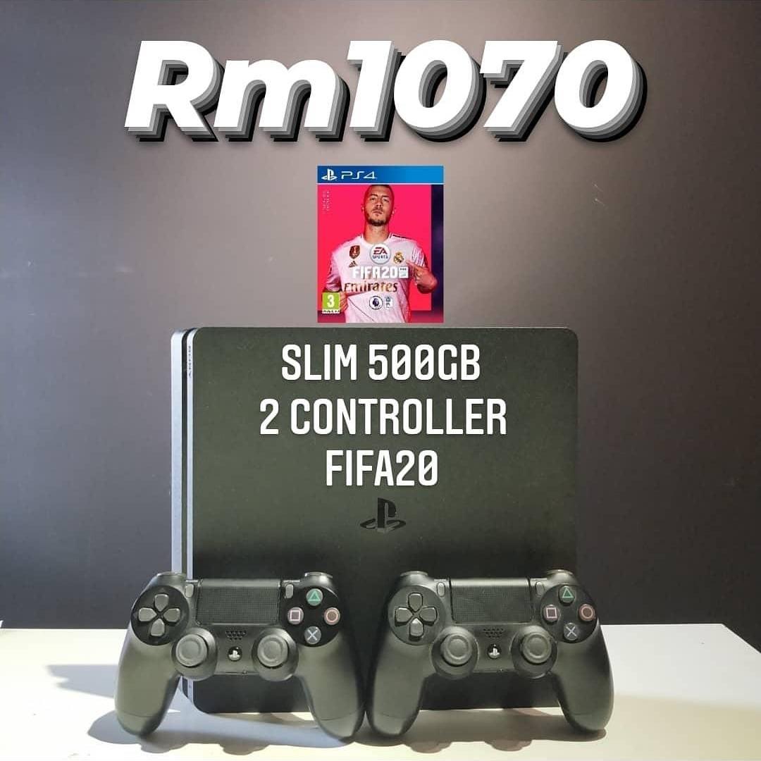 2 Controller Fifa20 Ps4 Slim 500gb Video Gaming Video Game Consoles On Carousell