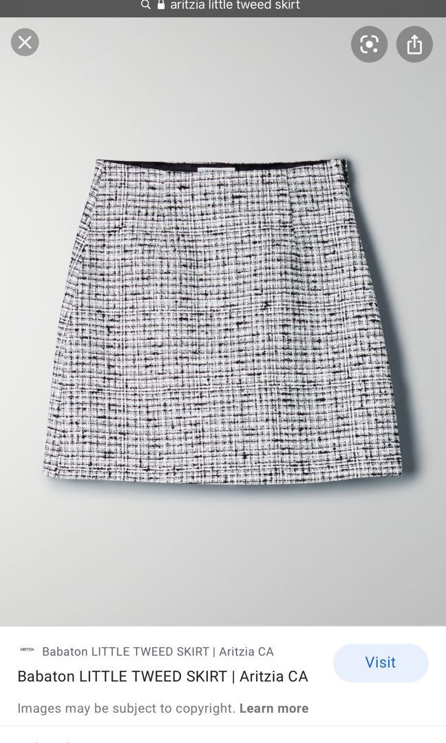 ARITZIA Little Tweed Skirt Size 2 Women s Fashion Clothes on