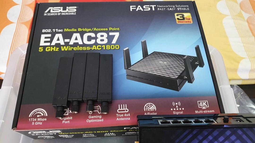 Asus Wifi Media Bridge Access Point Ea Ac87 Electronics Computer Parts Accessories On Carousell