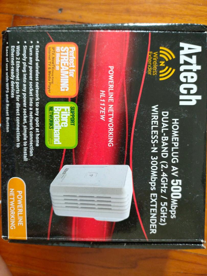 Aztech wireless extender (Category: Networking) located in Singapore. Submitted by gaaymenon (Listing ID 1035336271, Image 1). Description: never used. still in box.