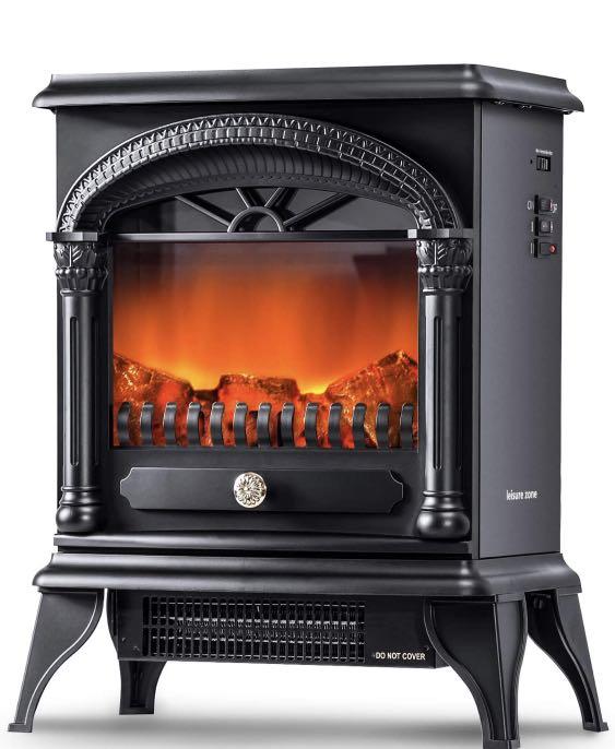 Brand Nyyi Nyyi Portable Electric Fireplace Stove Freestanding Fireplace Heating Stove Indoor Heater With Log Burner Flame 1800w Electronics Others On Carousell