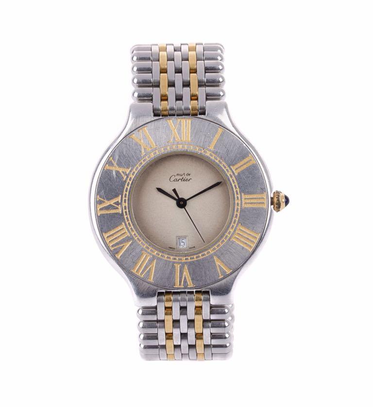 CARTIER Must De Cartier 21 Two Tone Quartz Watch Luxury Watches on Carousell