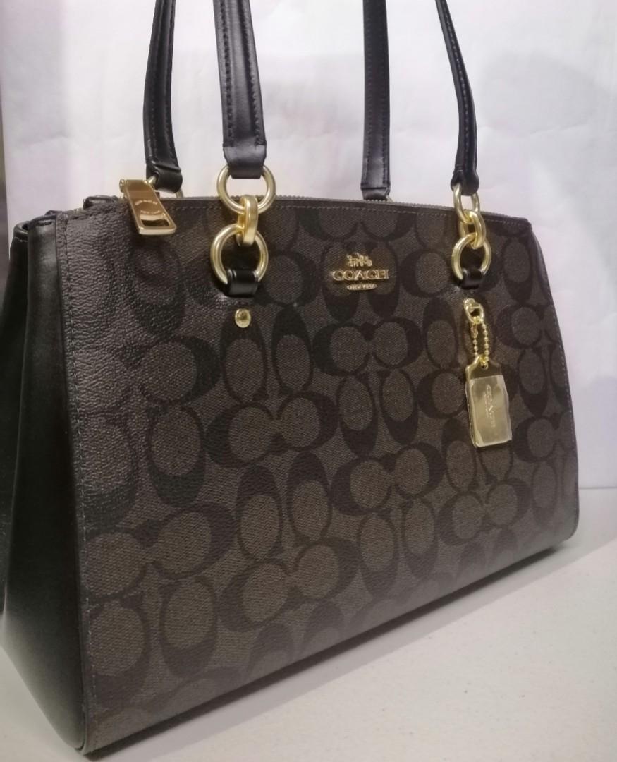 coach etta carryall in signature canvas