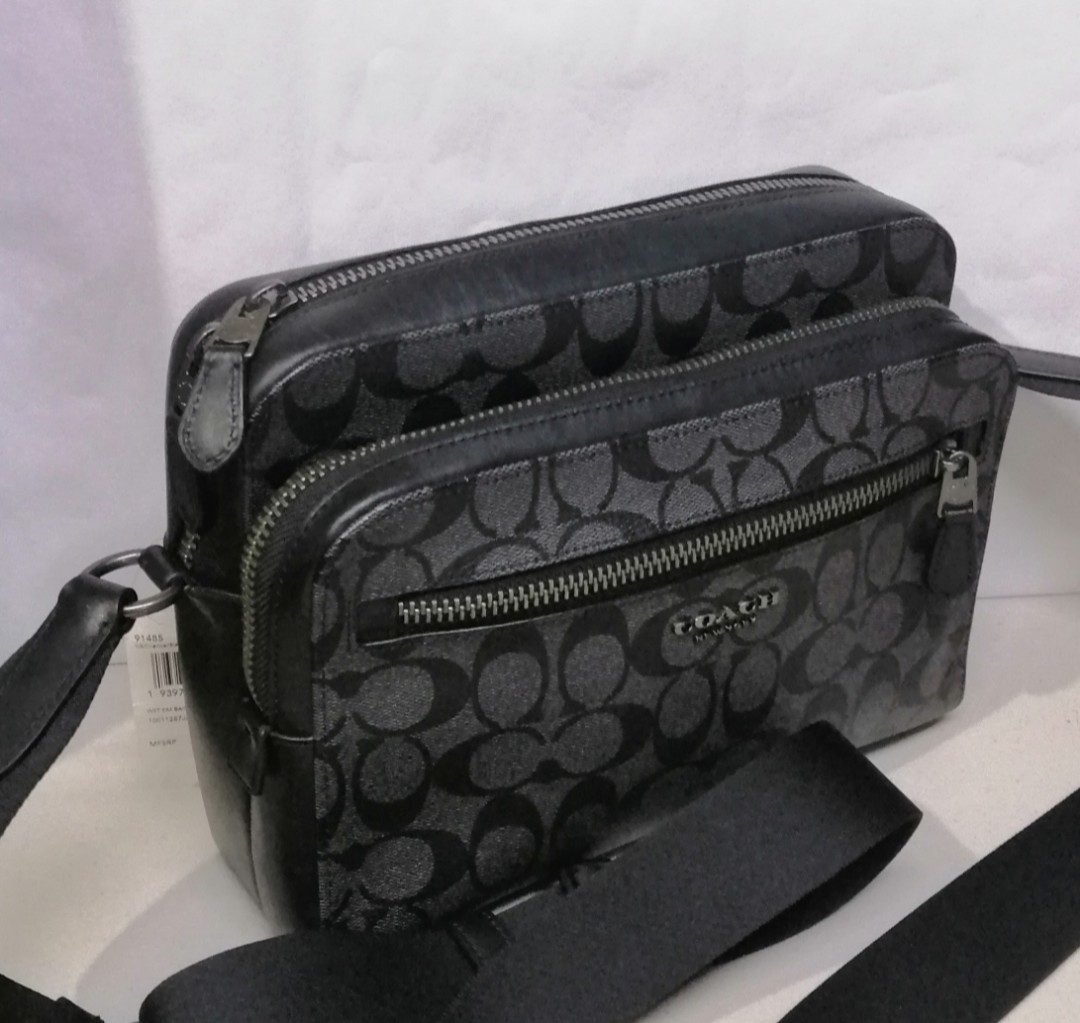 Coach west camera hot sale bag in signature canvas
