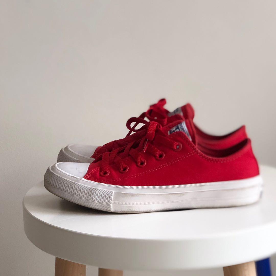 converse with lunarlon red