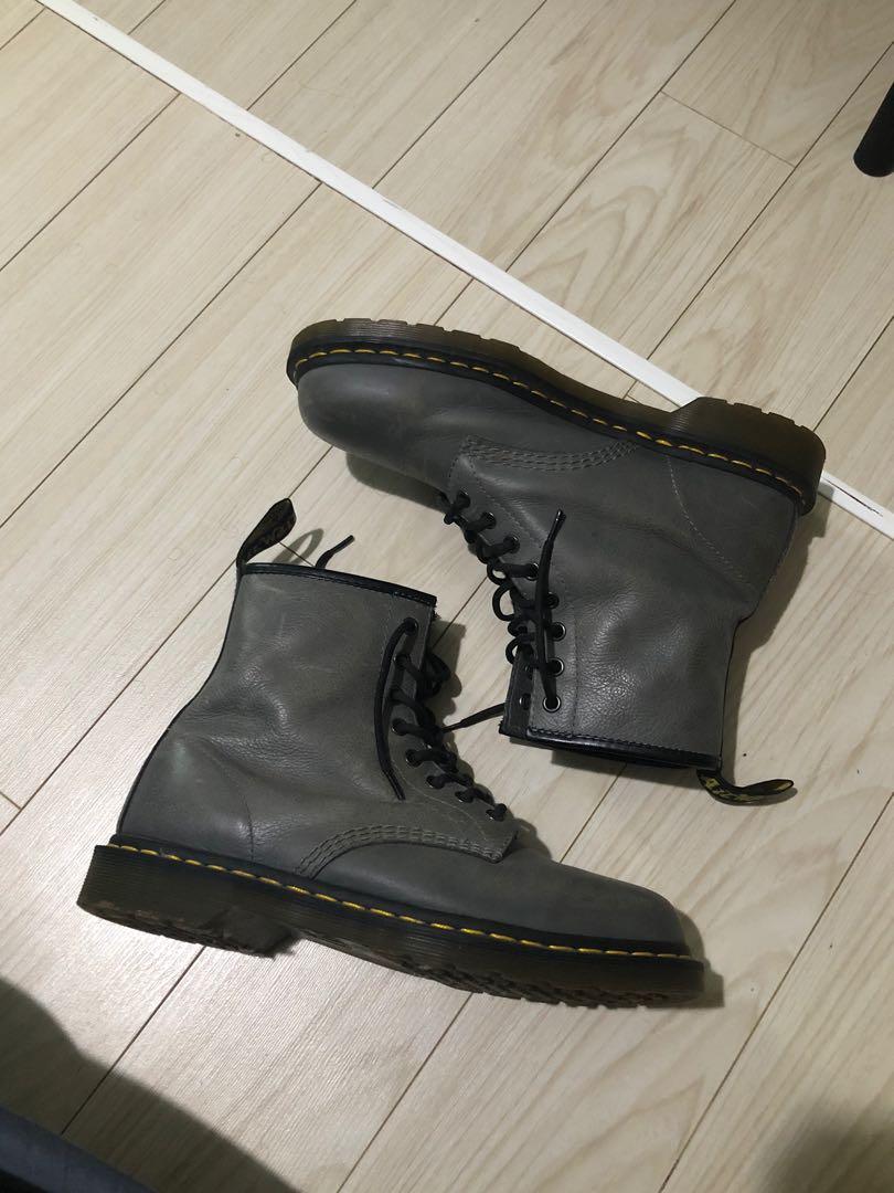 Dr marten sales grey boots
