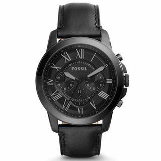 FOSSIL Men Grant & Machine Chronograph Leather Watch Waterproof Luxury