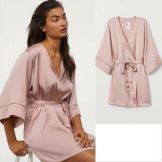H&m pink polkadot kimono tidur pajamas lingerie bukan zara