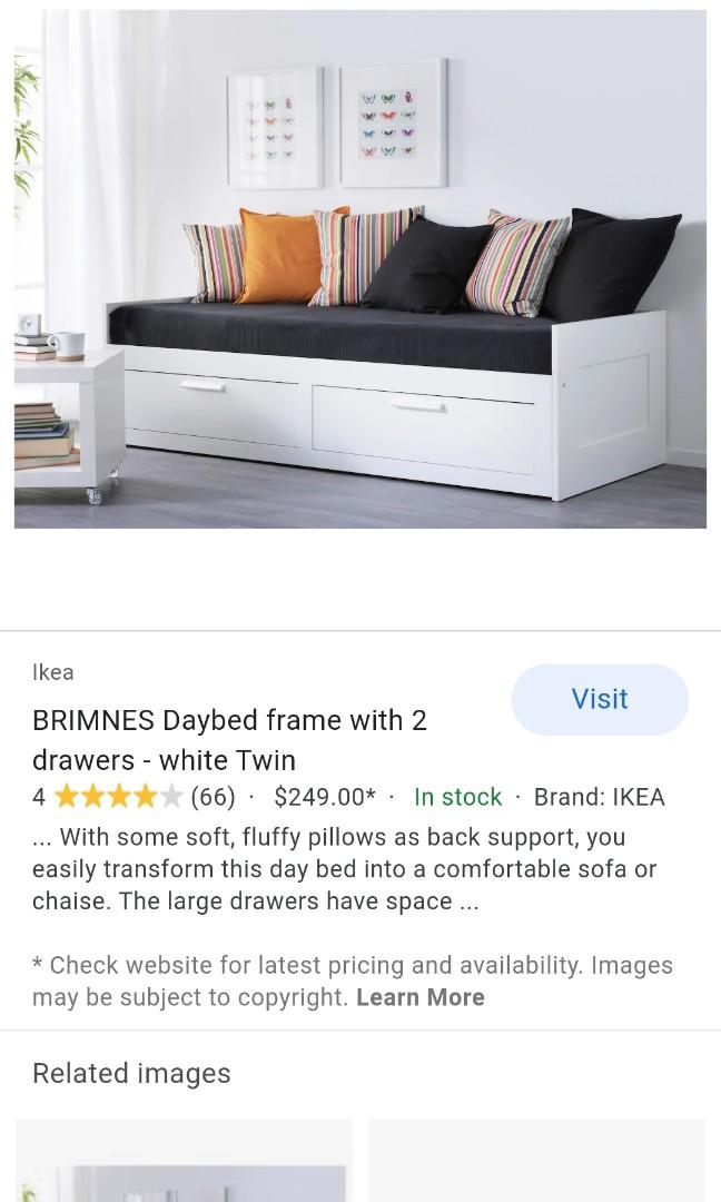 IKEA Brimnes Daybed Frame, Furniture, Beds & Mattresses on Carousell