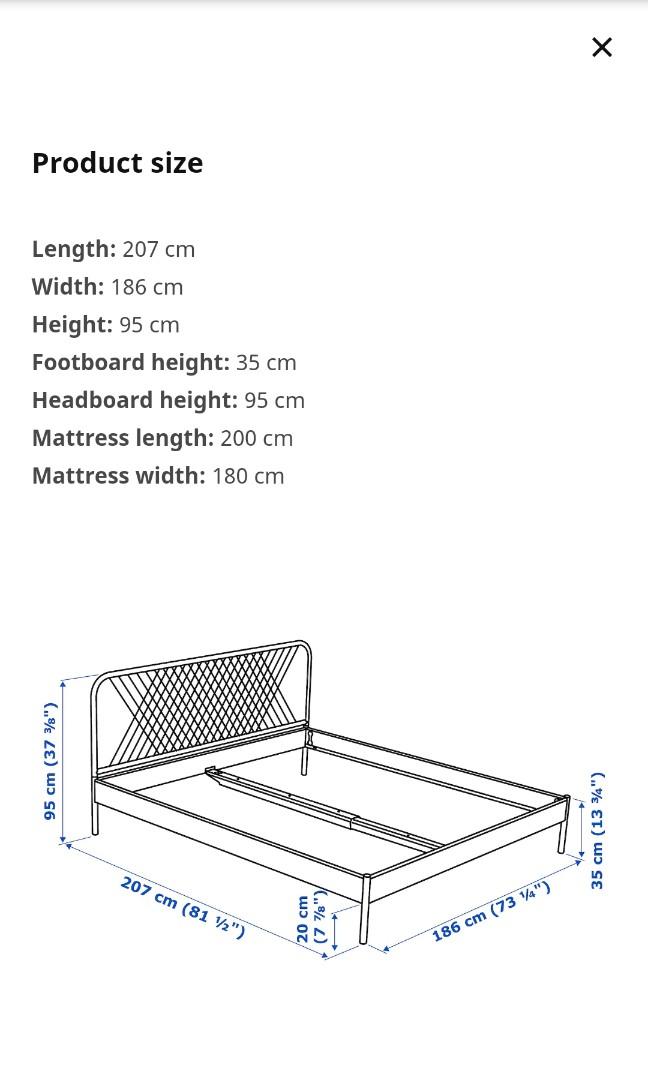 ikea nesttun bed frame furniture home living furniture bed frames mattresses on carousell
