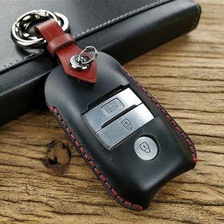 KIA Designer Genuine Leather key fob remote case pouch cover protector holder