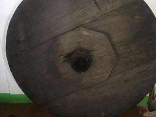 Large antique  solid molave cart (kariton) wheel