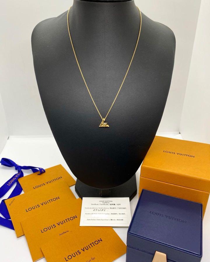 Louis Vuitton Lv volt one small pendant, yellow gold and diamond (Q93805,  Q93805)