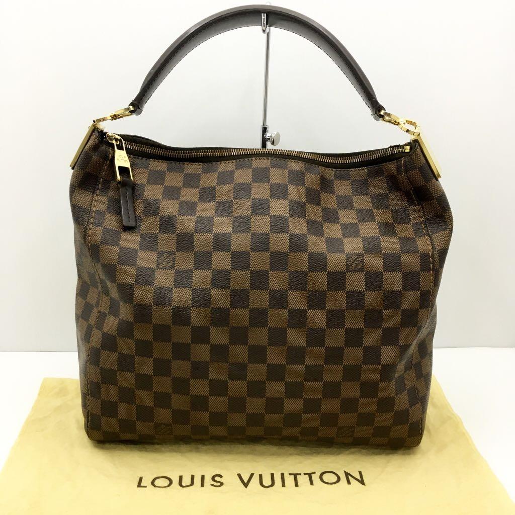 Authentic Louis Vuitton Damier Ebene Portobello PM N41184 LV