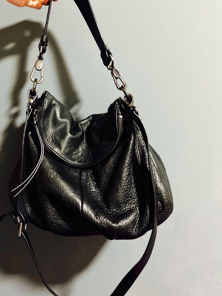 margot, Bags, Margot Blk Genuine Leather Crossbody Bag