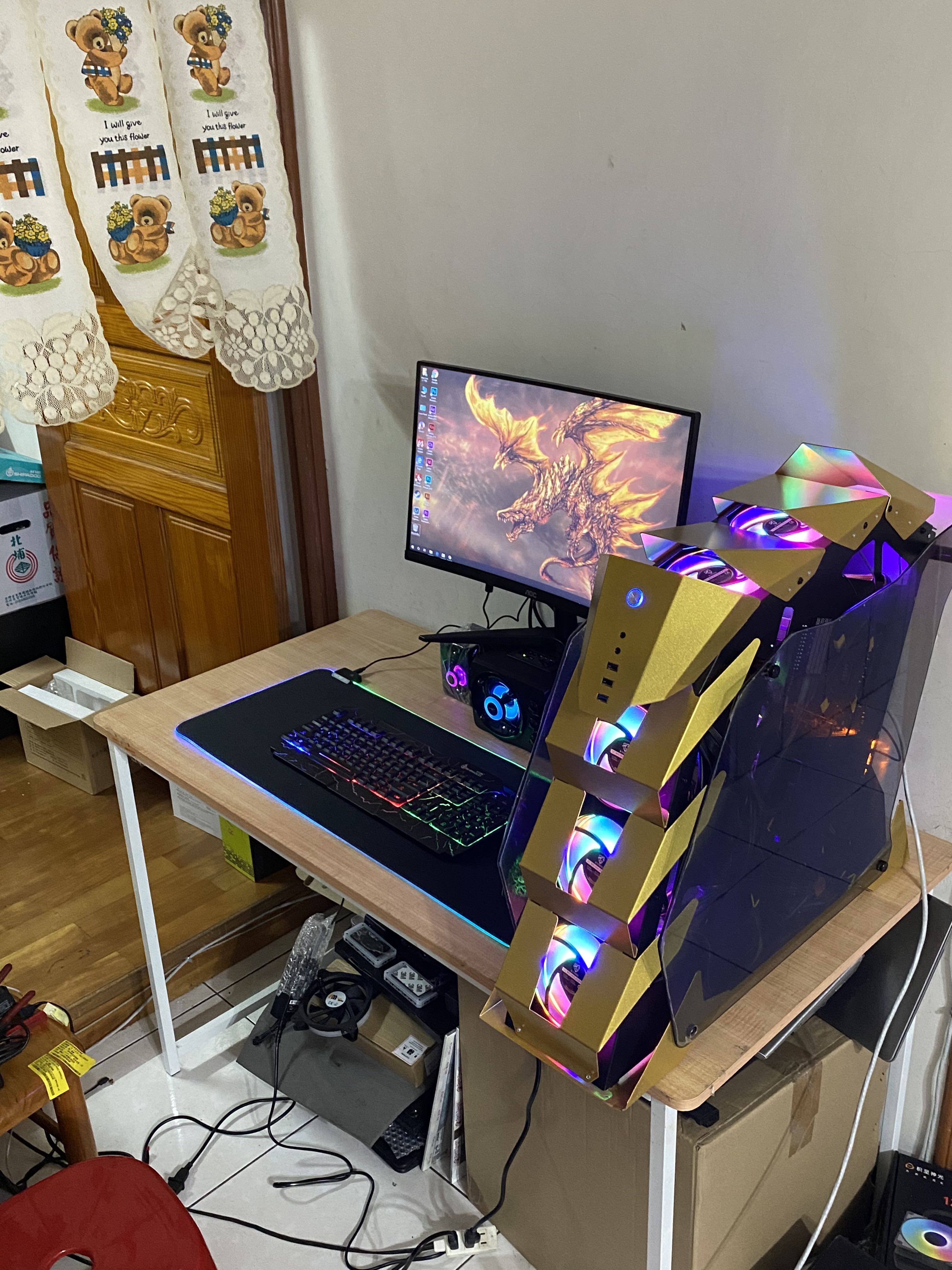 One set i7-11700 of Gold Dragon Gaming computer for selling, 電腦及科技產品 ...
