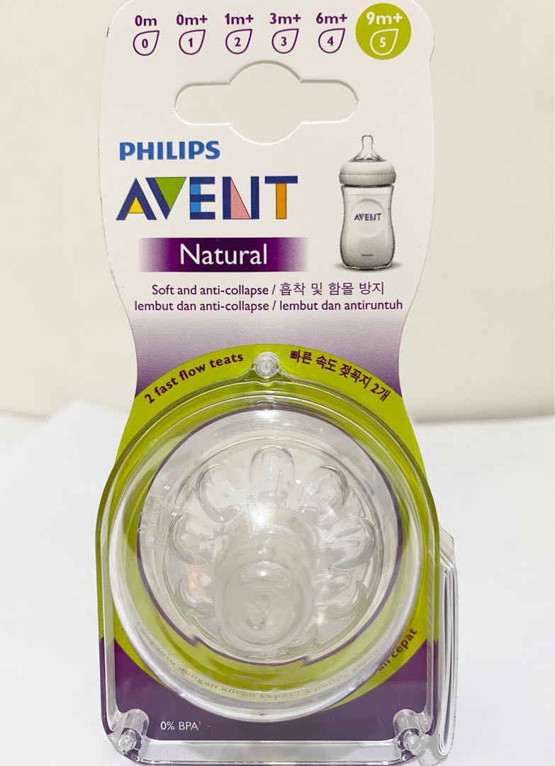 Philips Avent Natural Grown Up Flow Teat 9M 2pieces per pack