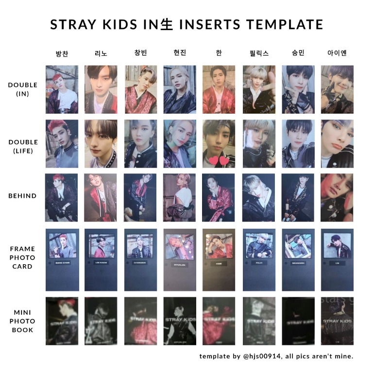 Photocards Stray Kids IN生 The 1st Repackage Album Photocards Hobbies