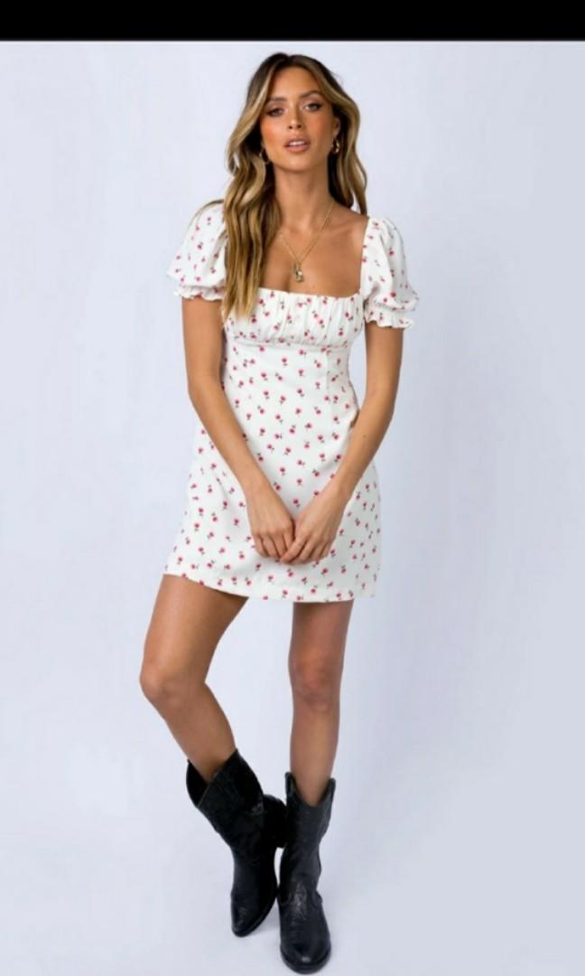 princess polly white dress with flowers