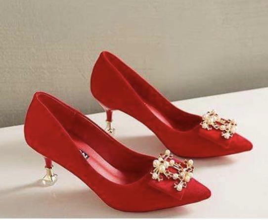 red classy heels