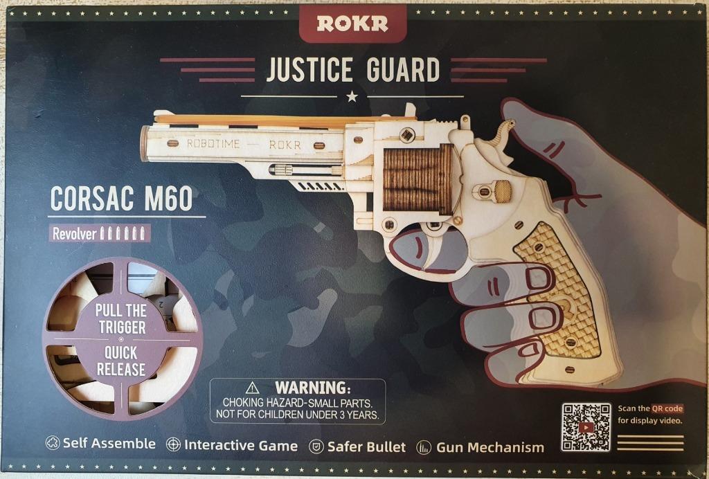 Robotime Wooden Toy Gun Rubber Band Gun, Toys & Games, Others on Carousell