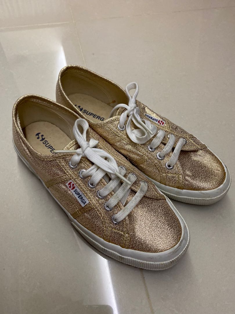 superga gold sneakers