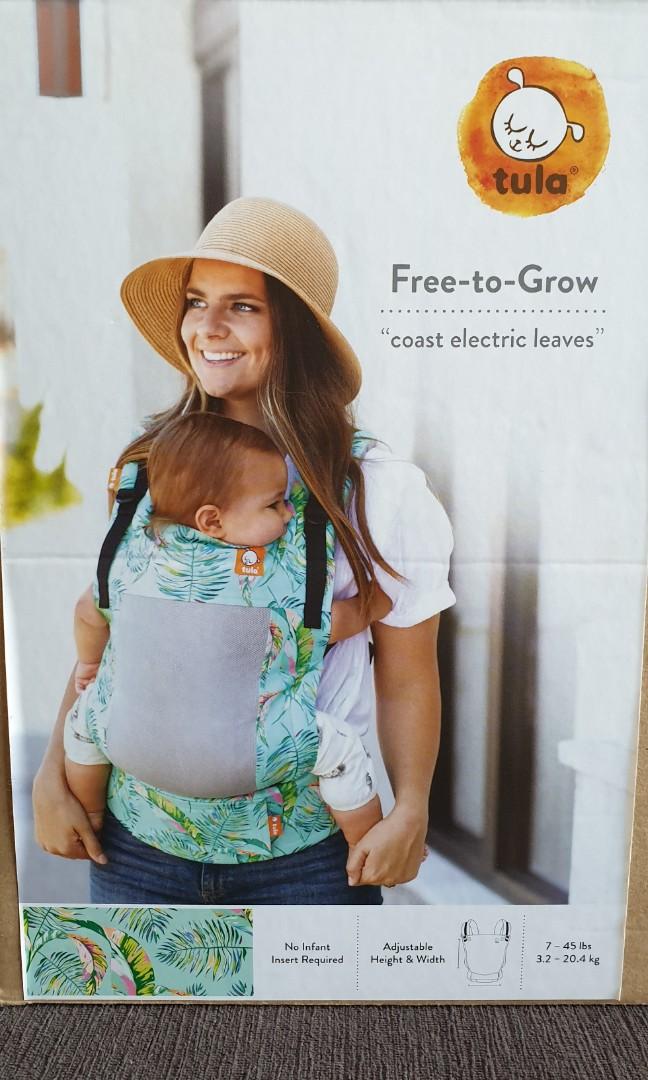 Tula Free to Grow carrier mesh carrier Coast electric leaves