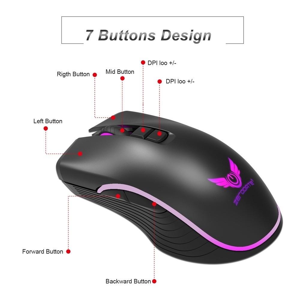 TYPE C Rechargeable Wireless LED Optical Ergonomic 2.4G USB Gaming ...