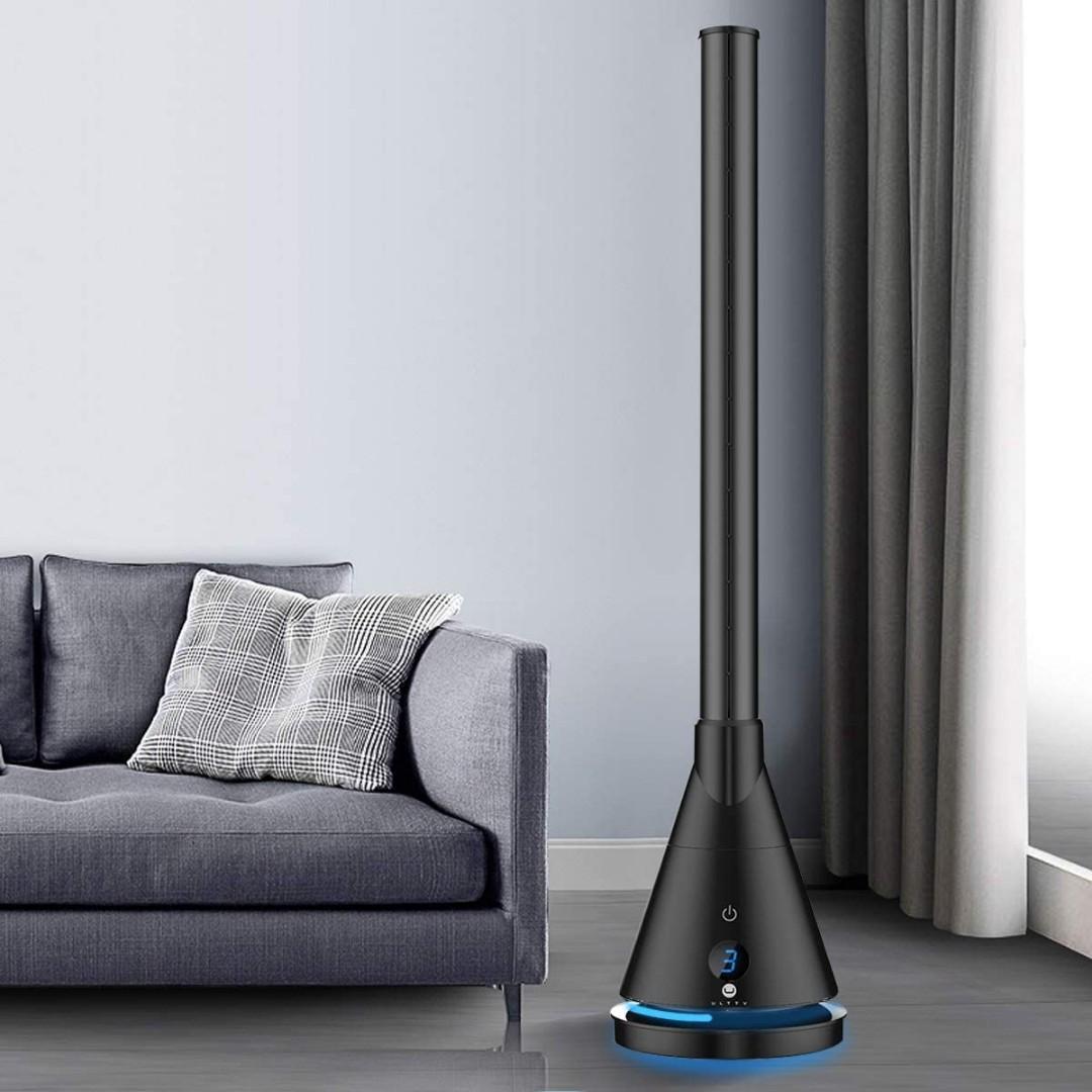 ULTTY Heater and Fan Combo, Bladeless Air Circulator Tower Fan with  Thermostat, Oscillating, Remote Control 40 Inch Black, Furniture u0026 Home  Living, Lighting u0026 Fans, Fans on Carousell