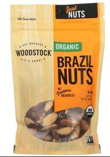Woodstock Organic Brazil Nuts 8.5oz (241g) Paleo, Keto and Vegan Friendly Superfood Verified Non-GMO