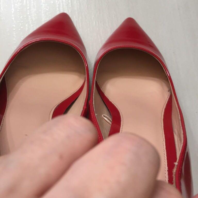 zara red shoes size 39, 女裝, 女裝鞋 