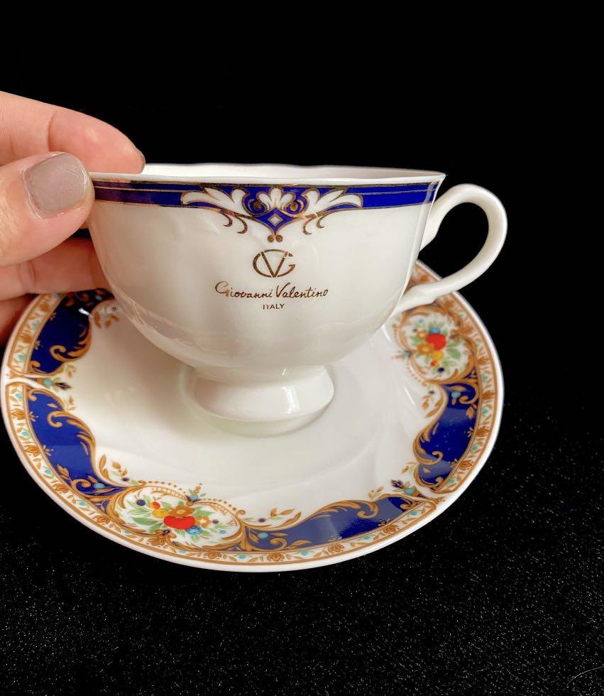 Valentino Cup & Saucer (Category: Laundry Baskets) located in Paranaque City. Submitted by sfairyboutique (Listing ID 1035677679, Image 2). Description: 1 Pair Valentino Cup & Saucer -unused just stocked, no original box -In good condition 🧚‍♀️P980.