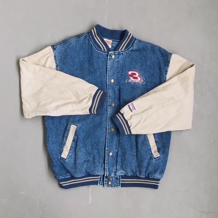 90s NUTMEG MILLS DALE EARNHARDT NASCAR INTIMIDATOR VARSITY JACKET