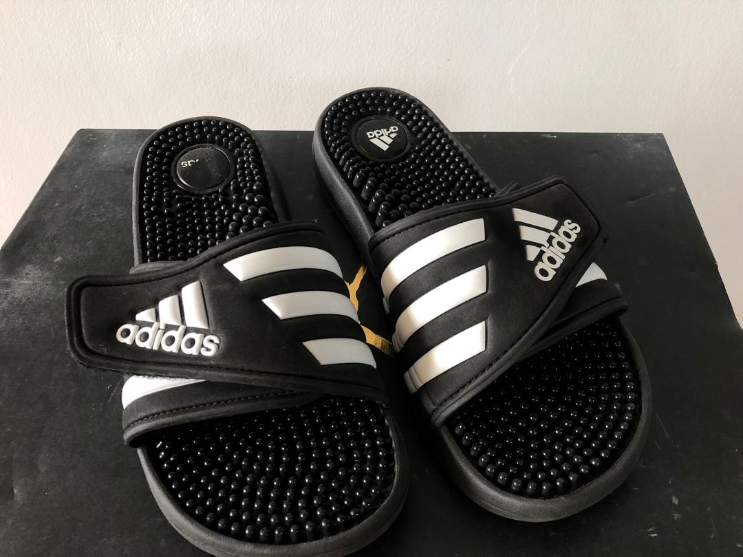 Adidas slides with spikes, Women's Fashion, Footwear, Flats & Sandals ...