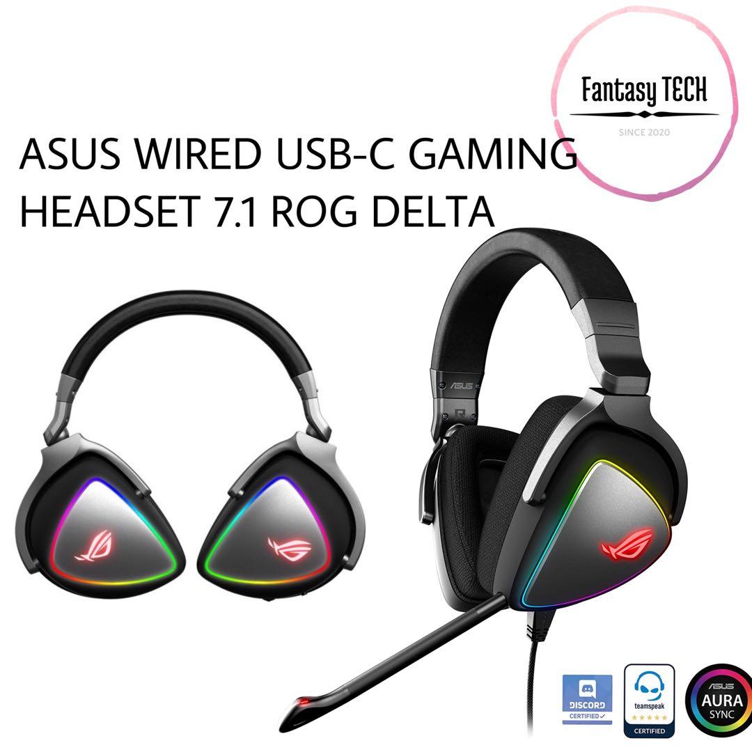 Asus Wired Usb C Gaming 7 1 Rog Delta Headset Electronics Others On Carousell