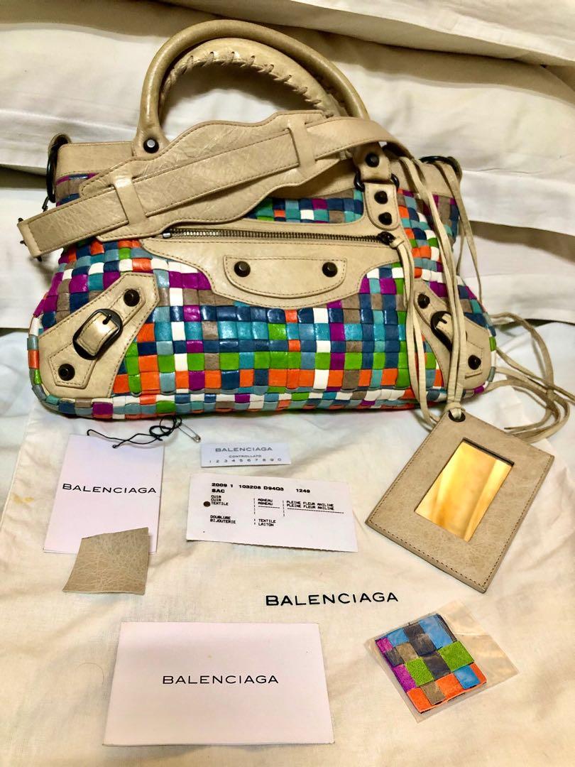 balenciaga woven bag