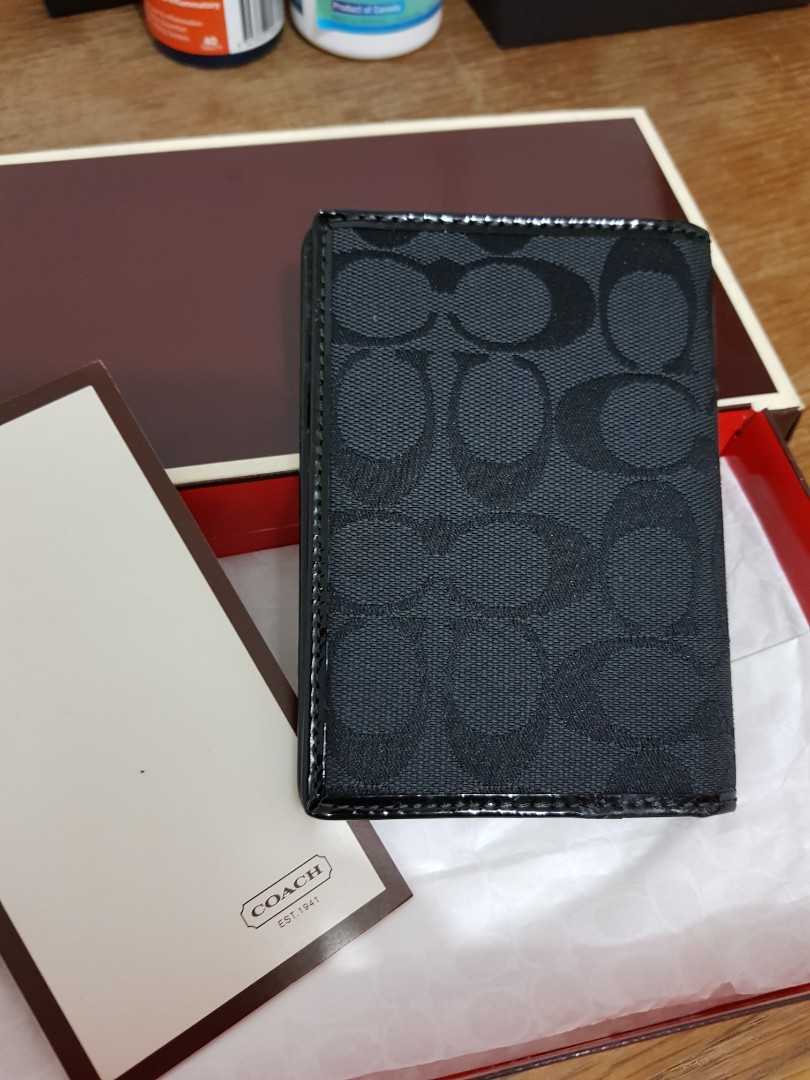 Authentic Coach Passport Holder, Luxury, Bags & Wallets on Carousell
