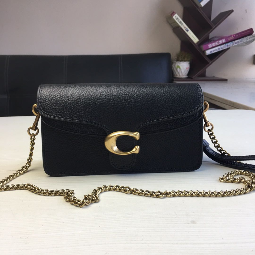 Authentic Coach Tabby Crossbody Chain Bag black, Luxury, Bags & Wallets on  Carousell
