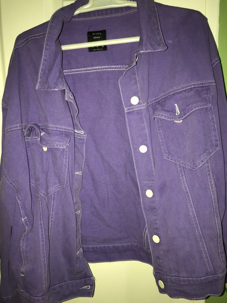 bershka purple denim jacket size S