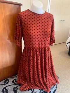 Boohoo polka dot dress