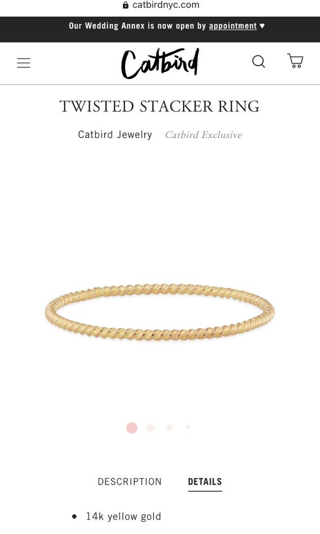 Catbird twisted store stacker ring