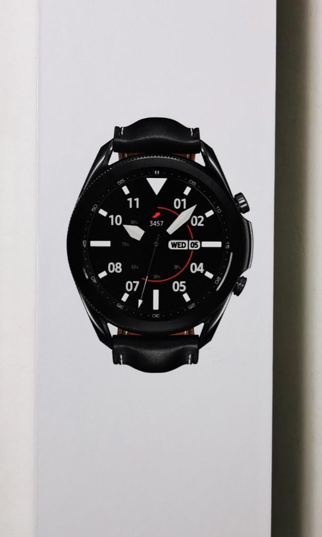 Brand New In Box Samsung Galaxy Watch 3 Bluetooth Mystic Black 45mm Mobile Phones Gadgets Wearables Smart Watches On Carousell