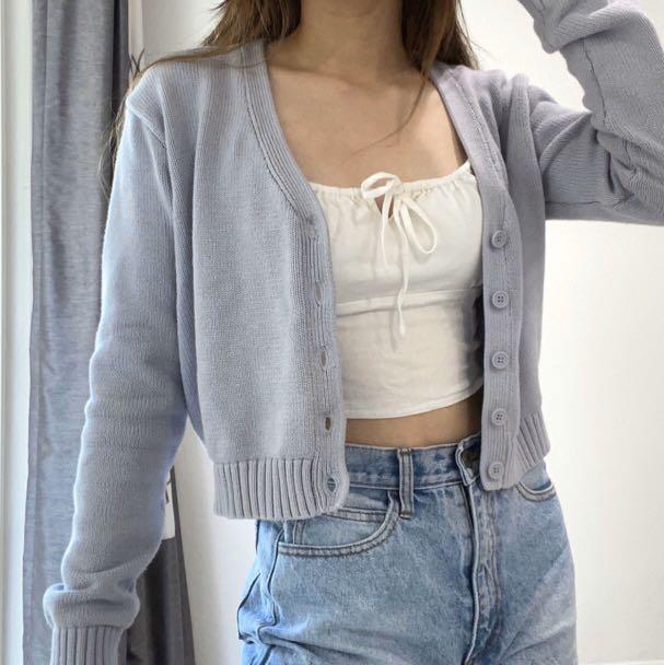 Brandy Melville blue Billie cardigan jacket