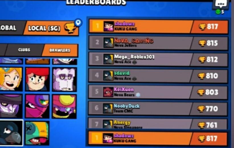 Brawl Stars - Last 7 days Leaderboard