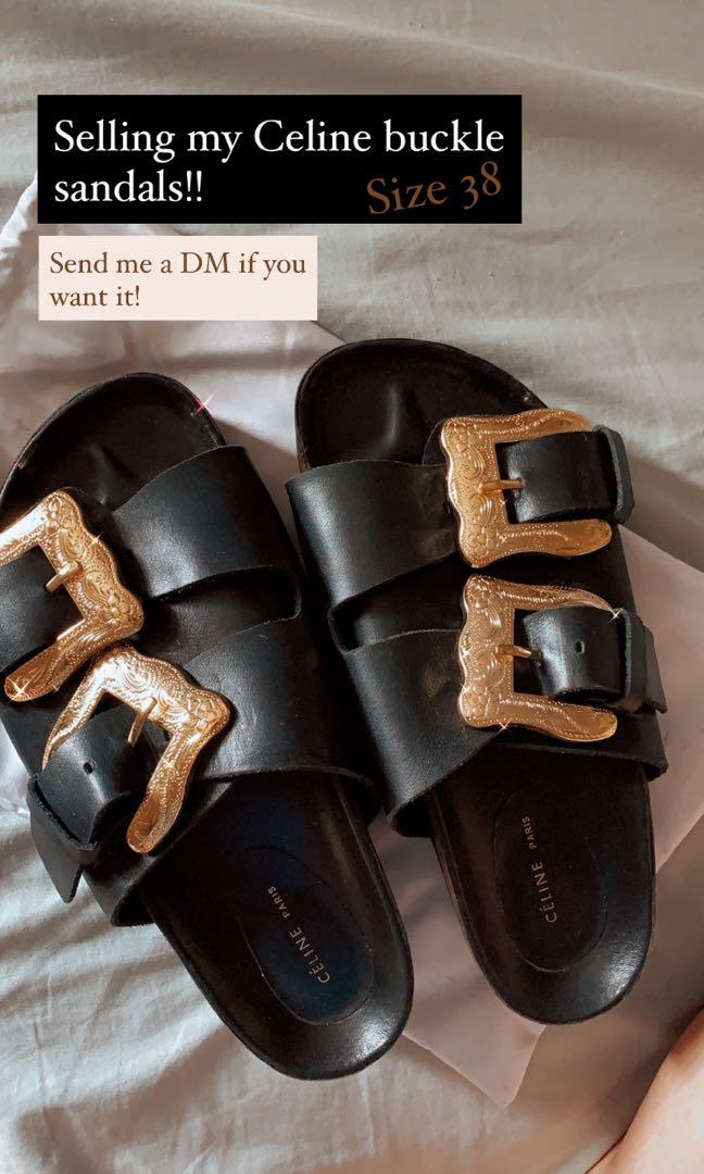 Celine buckle sandals hotsell