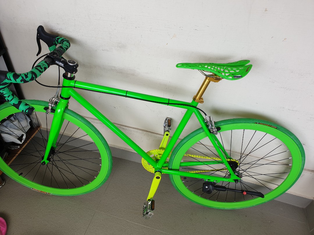 Green fixie bike hotsell